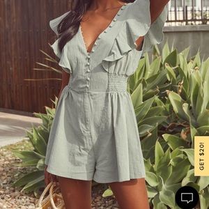 Lulus sage green romper